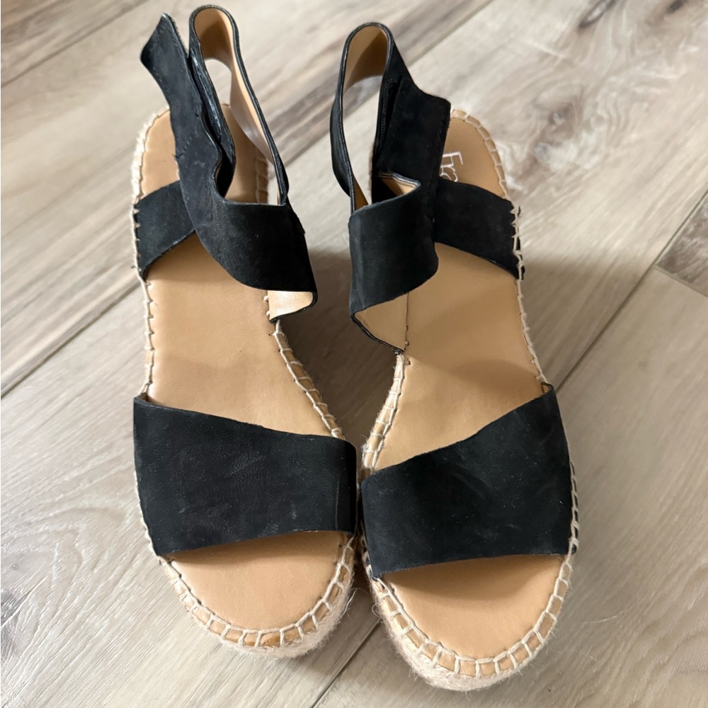 Franco Sarto Black Espadrille Sandals
